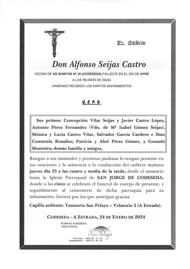 Foto principal ALFONSO SEIJAS CASTRO