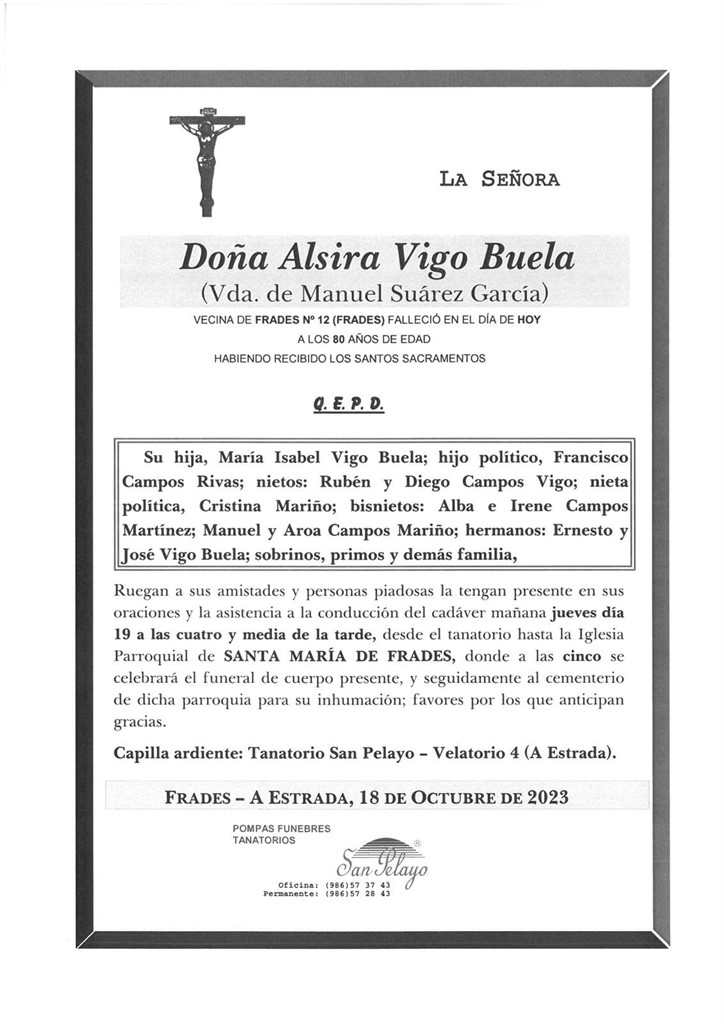 Foto principal ALSIRA VIGO BUELA