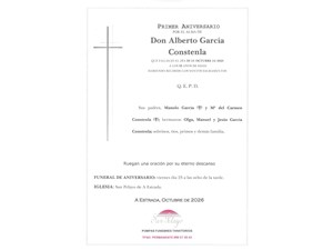 ANIV: ALBERTO GARCÍA CONSTENLA 23/10/2026