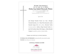 ANIV. ANA ISABEL ROSENDE PRIETO 20/02/2026