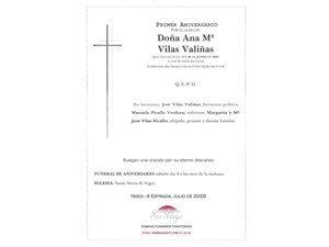 ANIV: ANA Mª VILAS VALIÑAS 04/07/2026