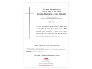 ANIV. ANGELICA DONO SEOANE 7/03/2026