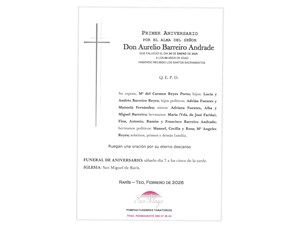 ANIV: AURELIO BARREIRO ANDRADE 07/02/2026
