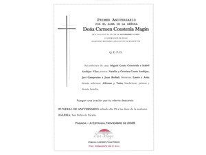 ANIV. CARMEN CONSTENLA MAGAN 29/11/2025