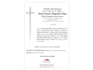 ANIV. CARMEN MAGARIÑOS DIAZ 3/05/2025