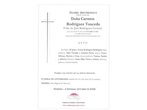 ANIV. CARMEN RODRIGUEZ TOUCEDA 10/10/2026