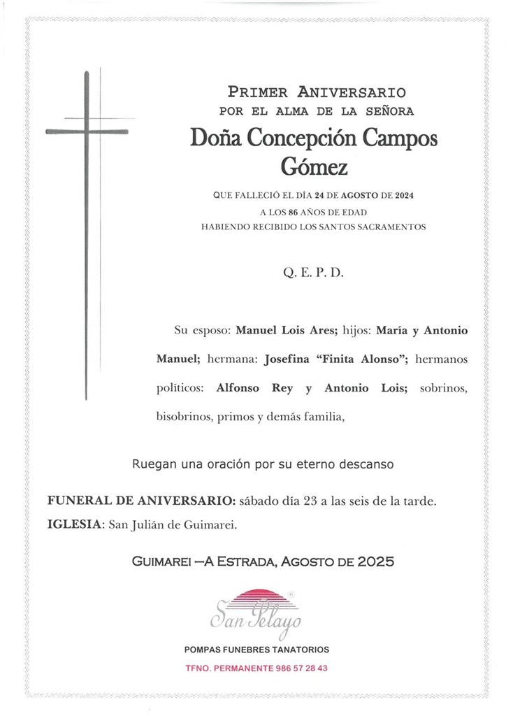 ANIV. CONCEPCION CAMPOS GOMEZ 23/08/2025