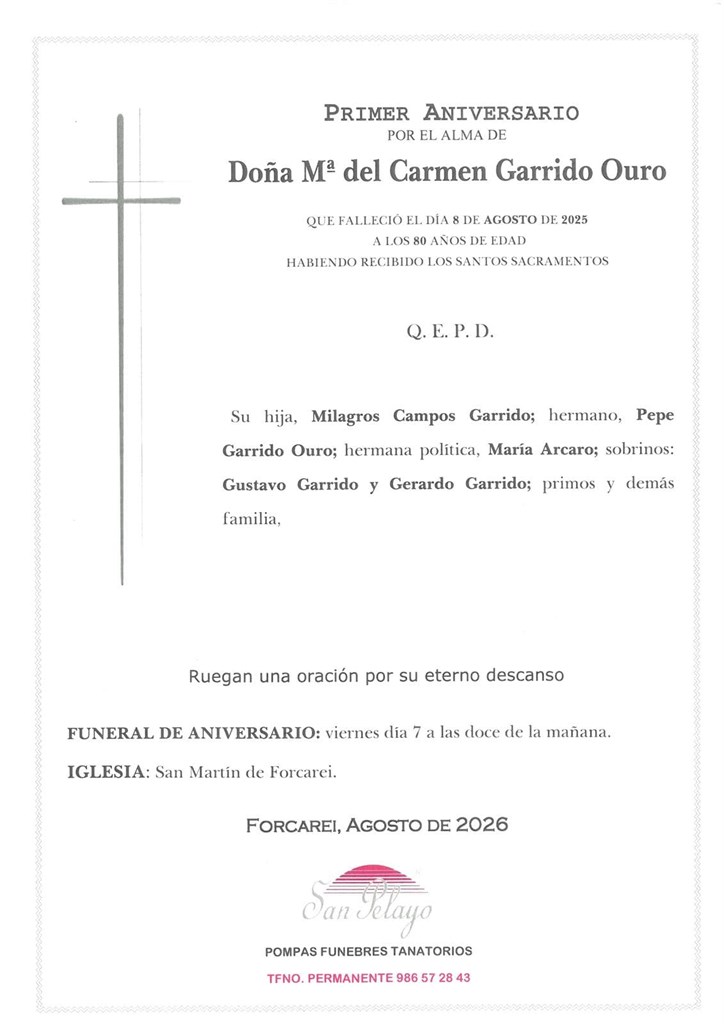ANIV: CONCEPCIÓN NOGUEIRA MARTÍNEZ 08/08/2026