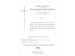 ANIV: CONCEPCION NOGUEIRA MARTINEZ 08/08/2026