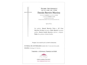 ANIV: DAMIÁN BARREIRO MACEIRAS 07/02/2026