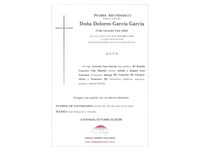 ANIV. DOLORES GARCIA GARCIA 16/10/2026