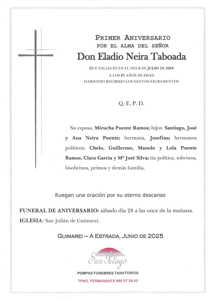 ANIV. ELADIO NEIRA TABOADA 28/06/2025