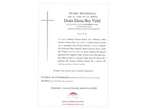 ANIV. ELENA REY VIDAL 29/08/2026