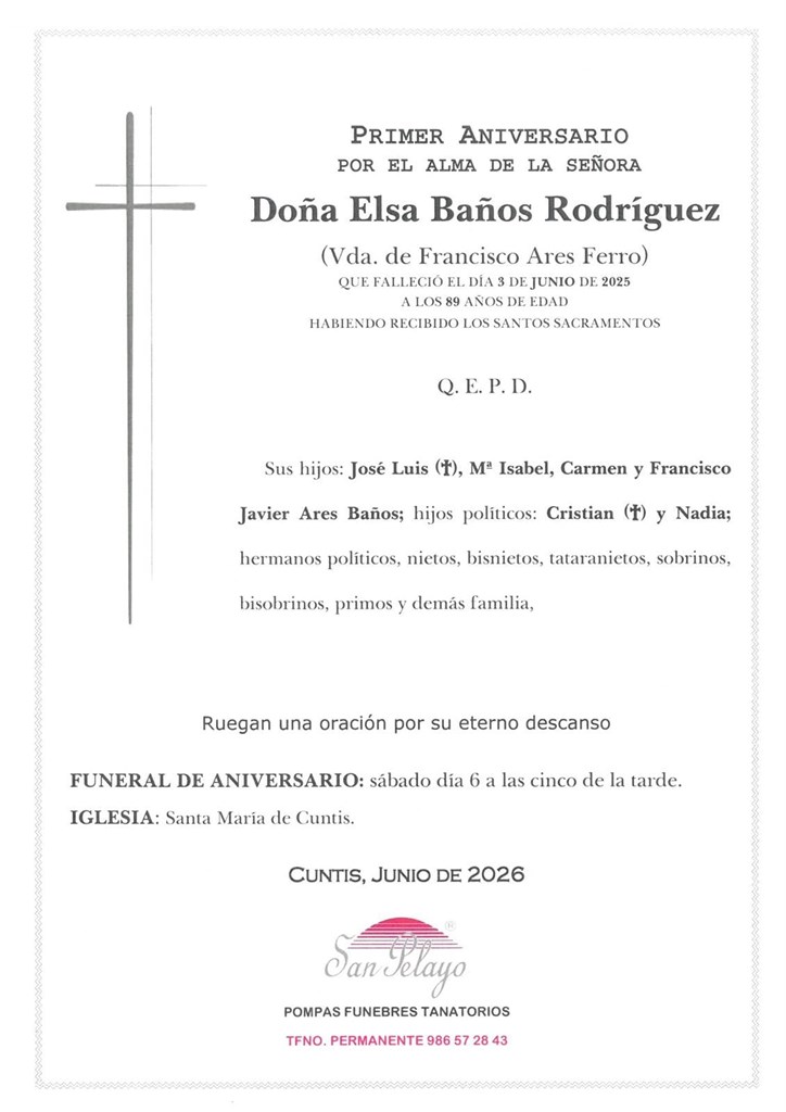 ANIV: ELSA BAÑOS RODRÍGUEZ 06/06/26