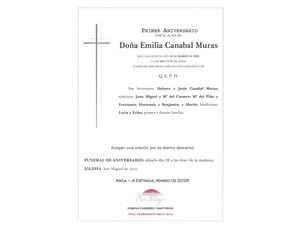 ANIV. EMILIA CANABAL MURAS 28/03/2026