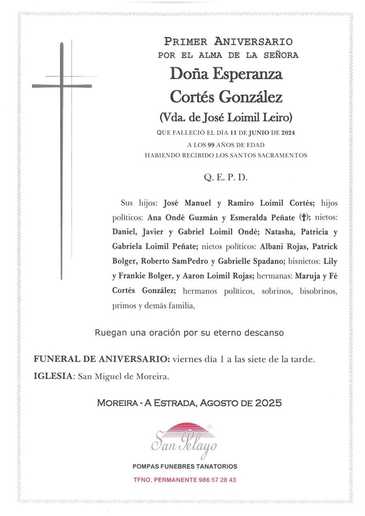 ANIV. ESPERANZA CORTES GONZALEZ 1/08/2025