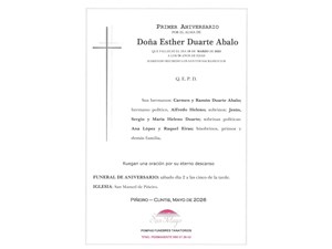 ANIV. ESTHER DUARTE ABALO 2/05/2026