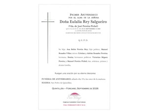 ANIV. EULALIA REY SALGUEIRO 19/09/2026