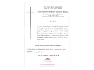 ANIV: FRANCISCO ANTONIO TOUCEDA ESPAÑA 24/01/2026