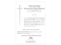 ANIV. FRANCISCO GOMEZ VILLAVERDE 12/09/2026