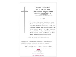 ANIV: ISMAEL FEIJOO NEIRA 03/10/2026