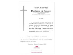 ANIV: JAIME GIL REQUEIJO 14/03/2026