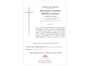 ANIV: JESÚS ANTONIO REBOLO LORENZO 13/06/2026