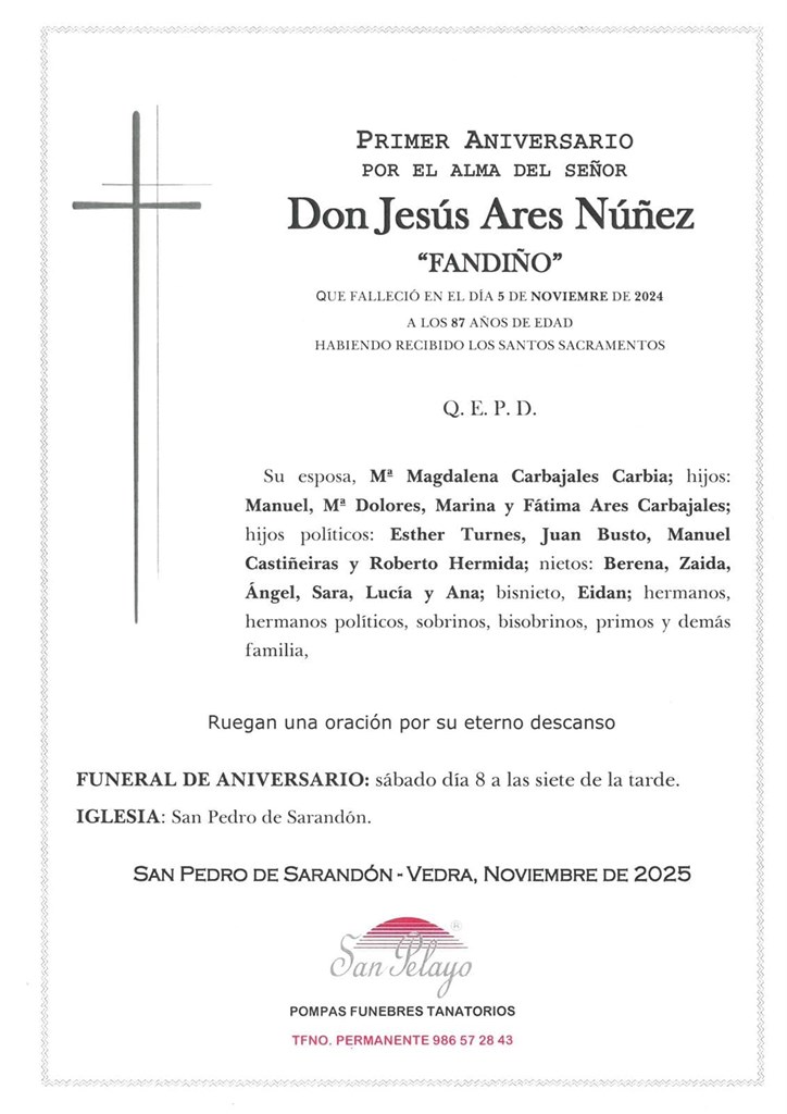 ANIV. JESUS ARES NUÑEZ 8/11/2025