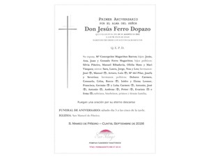 ANIV. JESUS FERRO DOPAZO 5/09/2026