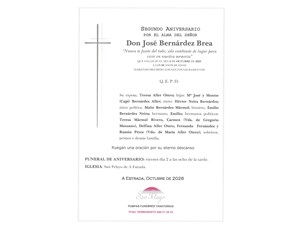 ANIV: JOSÉ BERNÁRDEZ BREA 02/10/2026