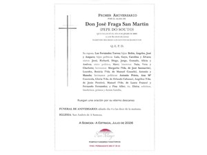 ANIV: JOSÉ FRAGA SANMARTÍN 04/07/2026