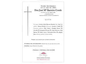 ANIV. JOSE Mª BARREIRO CONDE 14/06/2025