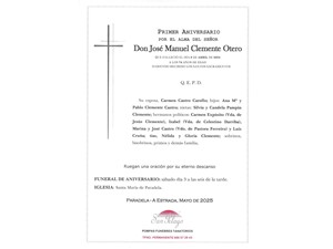 ANIV. JOSÉ MANUEL CLEMENTE OTERO 3/05/2025