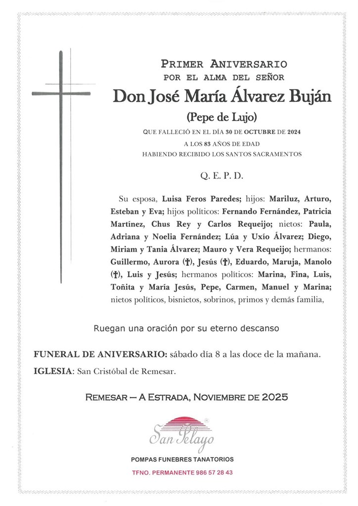 ANIV. JOSE MARIA AVAREZ BUJAN