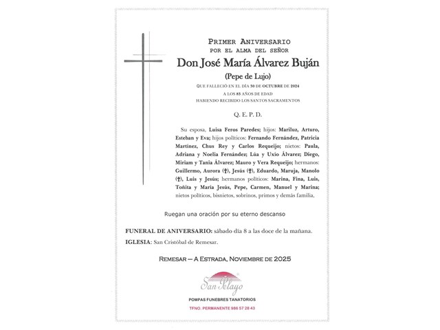 ANIV. JOSE MARIA AVAREZ BUJAN