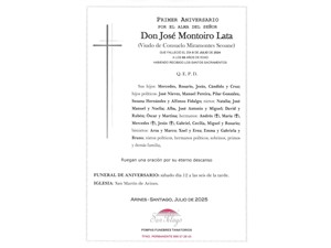 ANIV: JOSE MONTOIRO LATA 12/07/2025