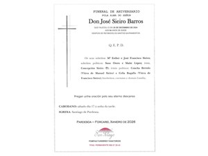 ANIV. JOSE SIEIRO BARROS 17/1/2026