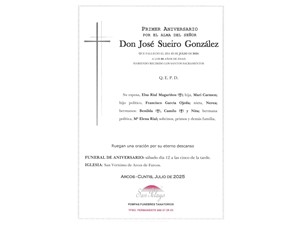 ANIV: JOSÉ SUEIRO GONZÁLEZ 12/07/2025