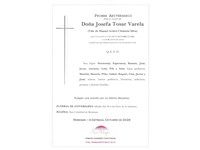 ANIV: JOSEFA TOSAR VARELA 24/10/2026
