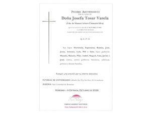 ANIV: JOSEFA TOSAR VARELA 24/10/2026