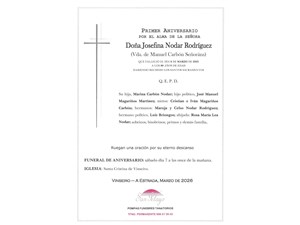 ANIV. JOSEFINA NODAR RODRIGUEZ 7/03/2026