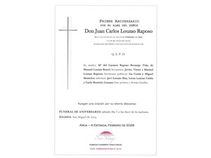 ANIV: JUAN CARLOS LOUZAO RAPOSO 07/02/2026