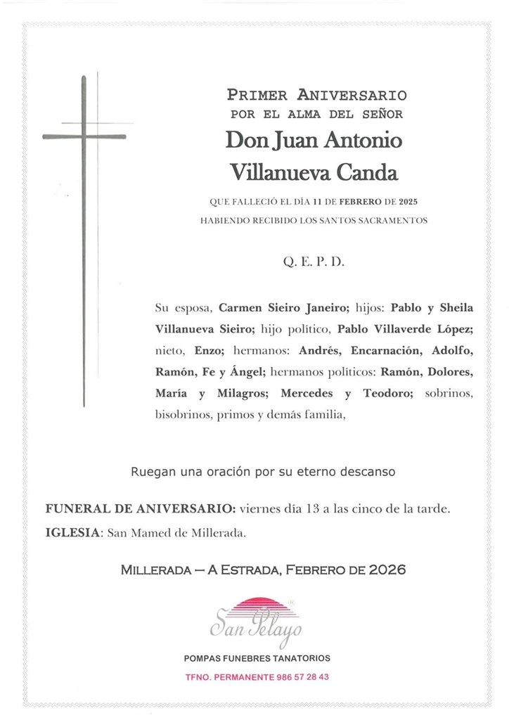 ANIV. JUAN MANUEL VILLANUEVA CANDA 13/02/2026