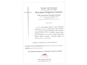 ANIV. JUAN ORTIGUEIRA LASEIRAS 22/08/2026