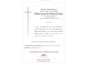 ANIV: LUCRECIA NÚÑEZ CONLES 13/06/2026