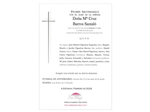 ANIV. Mª CRUZ BARROS SANTALO 13/02/2026