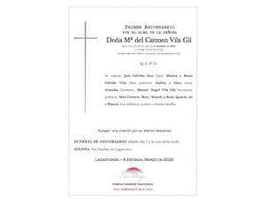 ANIV. Mª DEL CARMEN VILA GIL 7/03/2026