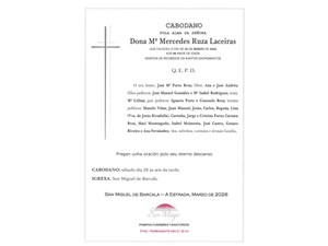 ANIV. Mª MERCEDES RUZA LACEIRAS 28/03/2026