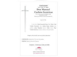 ANIV: MANUEL CARBÓN GESTEIRAS 13/06/2026