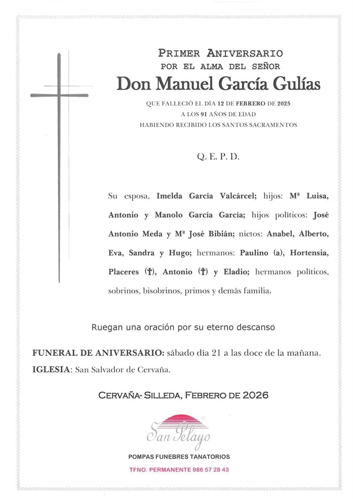 ANIV. MANUEL GARCIA GULIAS 21/02/2026